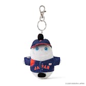 侍ジャパン×LOVOT ぬいぐるみチャーム（しろ×ネイビーユニ）