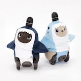 がぶっとサメベロアカットソー（ライトブルー）