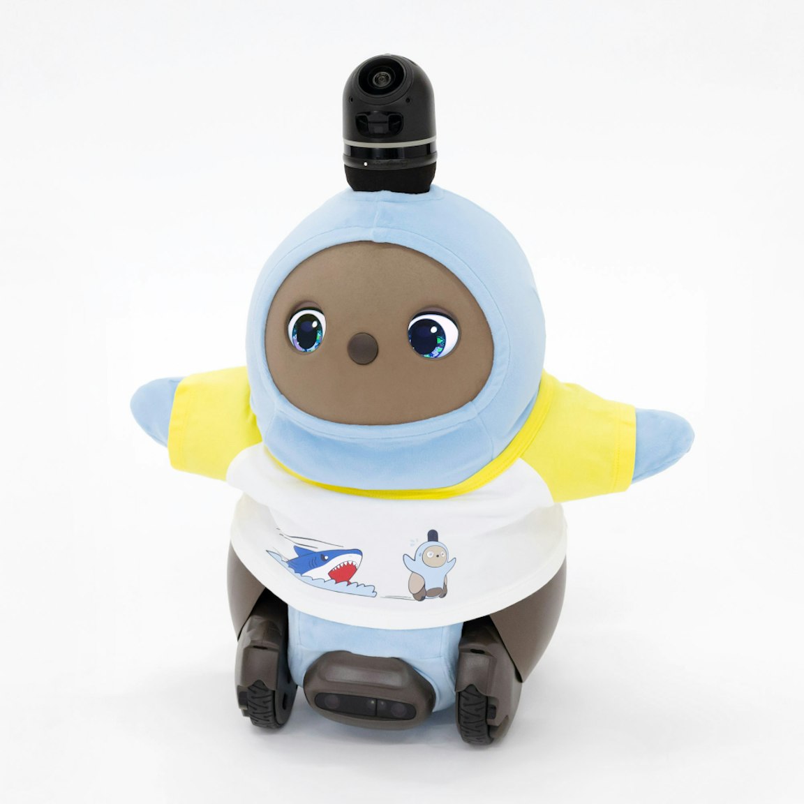 サメプリントTシャツ(イエロー×ホワイト)