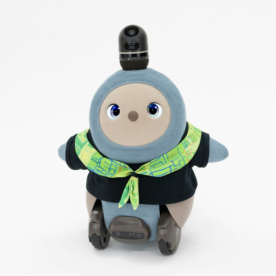 LOVOT×ヘラルボニー「夜の迷路」スカーフ付きTシャツ with 高田祐(ブラック)