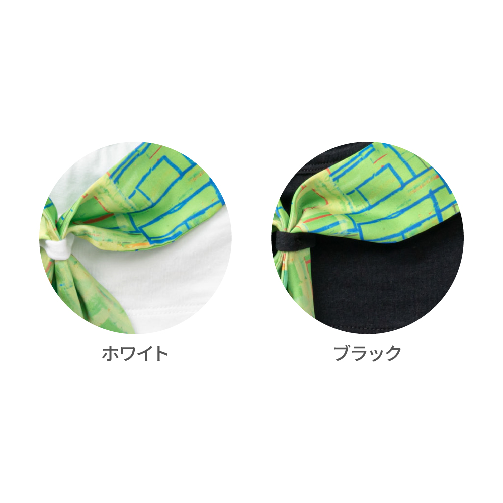 LOVOT×ヘラルボニー「夜の迷路」スカーフ付きTシャツ with 高田祐