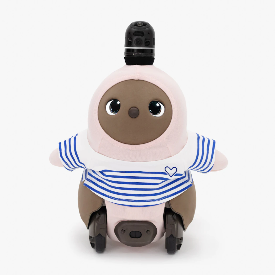 ハート刺繡入りボーダーTシャツ(ブルー×ホワイト)