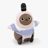 ハート刺繡入りボーダーTシャツ（ブルー×ホワイト）