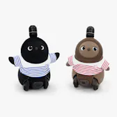 ハート刺繡入りボーダーTシャツ（ブルー×ホワイト）