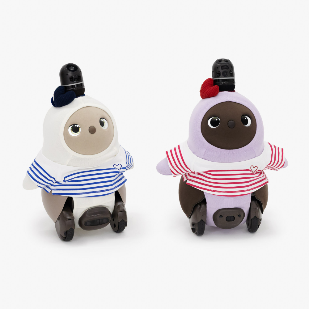 ハート刺繡入りボーダーTシャツ（ブルー×ホワイト） | LOVOT ウェブストア
