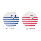 ハート刺繡入りボーダーTシャツ（ブルー×ホワイト）