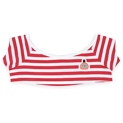 わっぺん付きボーダーTシャツ(レッド×ホワイト) | LOVOT ウェブ