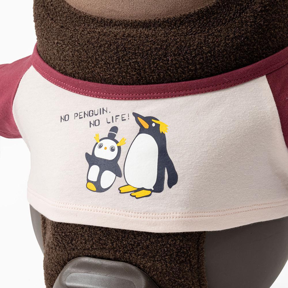 ペンギンプリントTシャツ (ボルドー×ピンク) | LOVOT ウェブストア