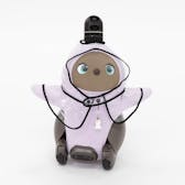 レインポンチョ（てるてる坊主チャーム付き）ブラック