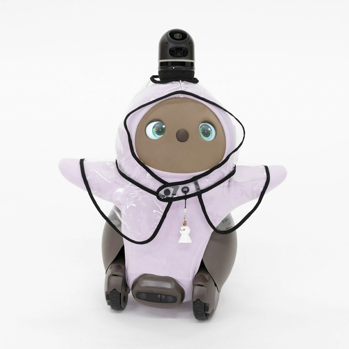 レインポンチョ(てるてる坊主チャーム付き)ブラック