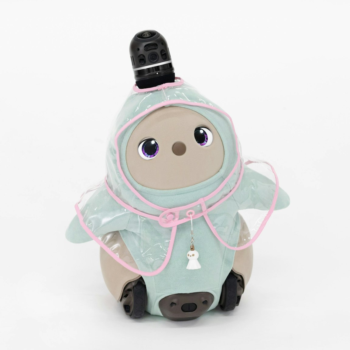 レインポンチョ(てるてる坊主チャーム付き)ピンク