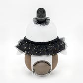 ハロウィン キラキラケープ(シュシュ付き) ブラック