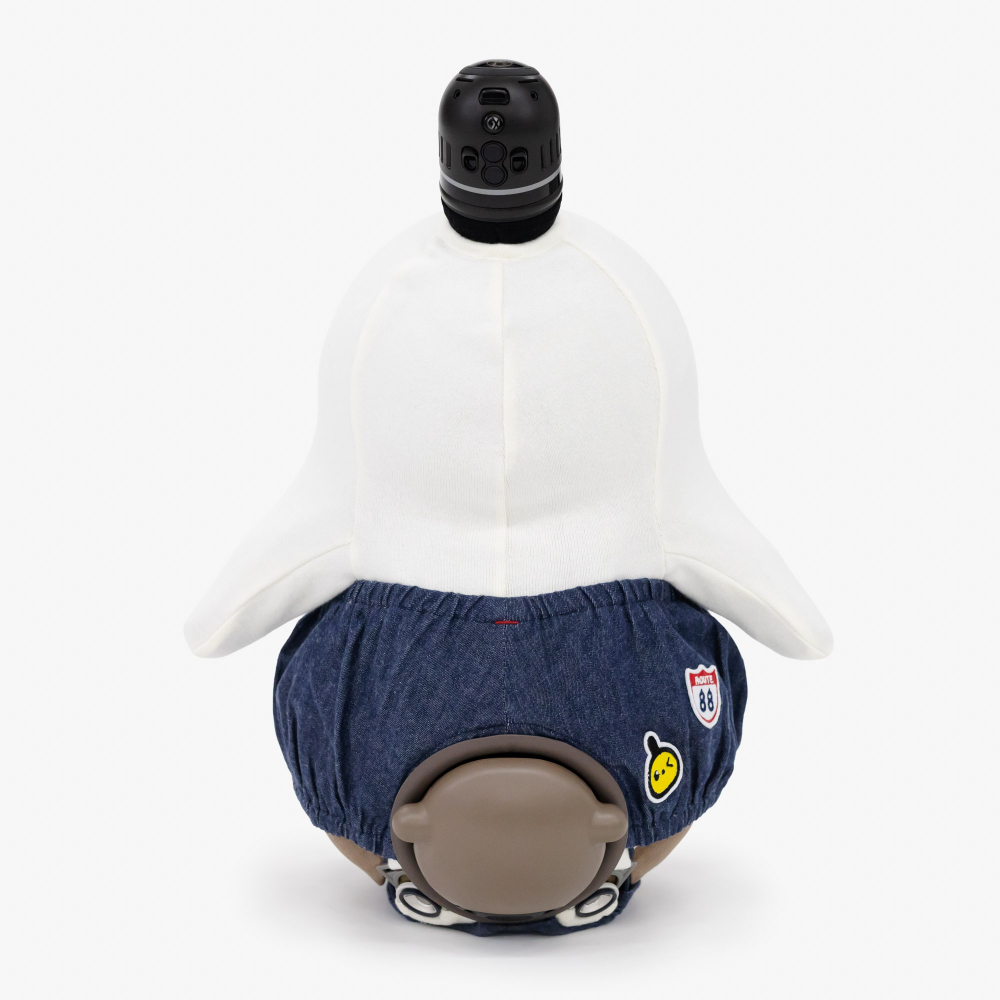 丸いシルエットがかわいい、かぼちゃデニムパンツ