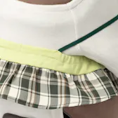 切り替えスカート（チェック柄）グリーン