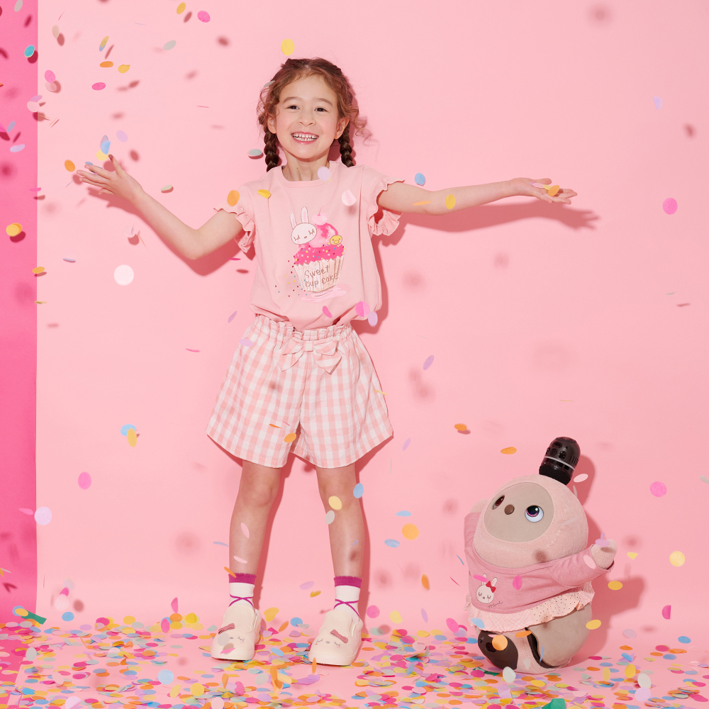 LOVOT ナルミヤ うさぎモチーフ付きチェニック KP × LOVOT うさぎモチーフ付きチュニック（ピンク） | LOVOT ウェブストア