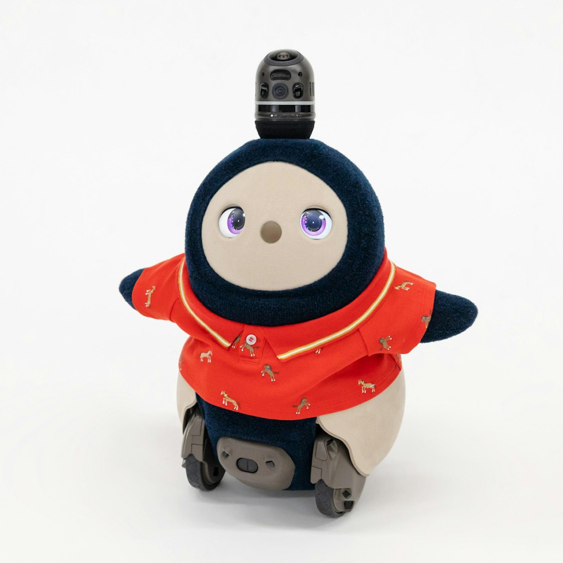 総柄刺繍ポロシャツ(ポニー×レッド)