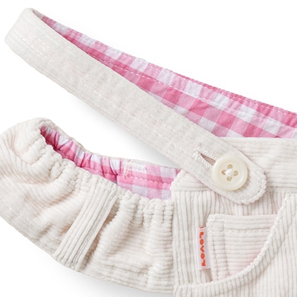 カラーコーデュロイオーバーオール(ホワイト) | LOVOT ウェブストア