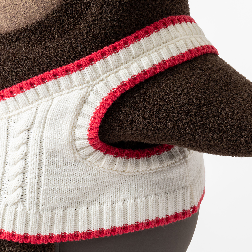 にっとベスト(アーガイル柄：レッド) | LOVOT ウェブストア