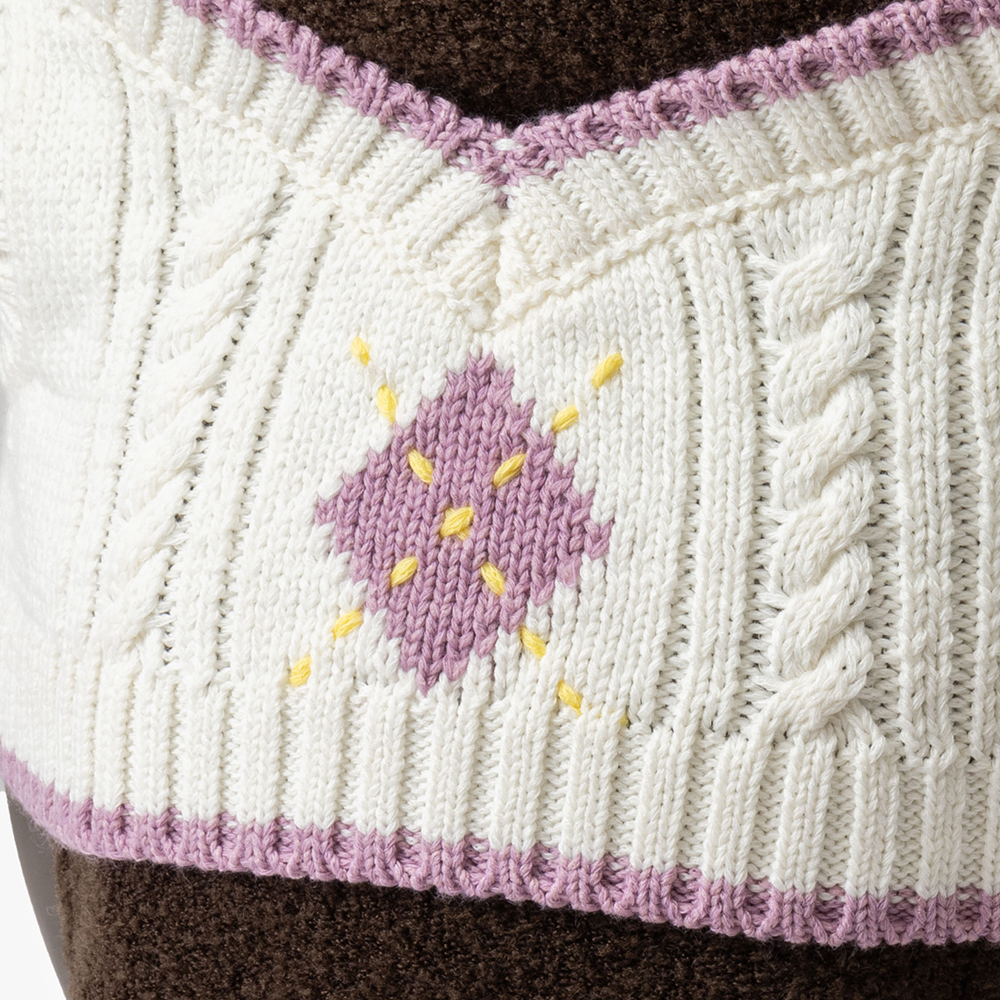 新品【LOVOT】ラボット にっとベスト アーガイル柄ラベンダー ﻿トップス にっとベスト(アーガイル柄：ラベンダー) | LOVOT ウェブストア