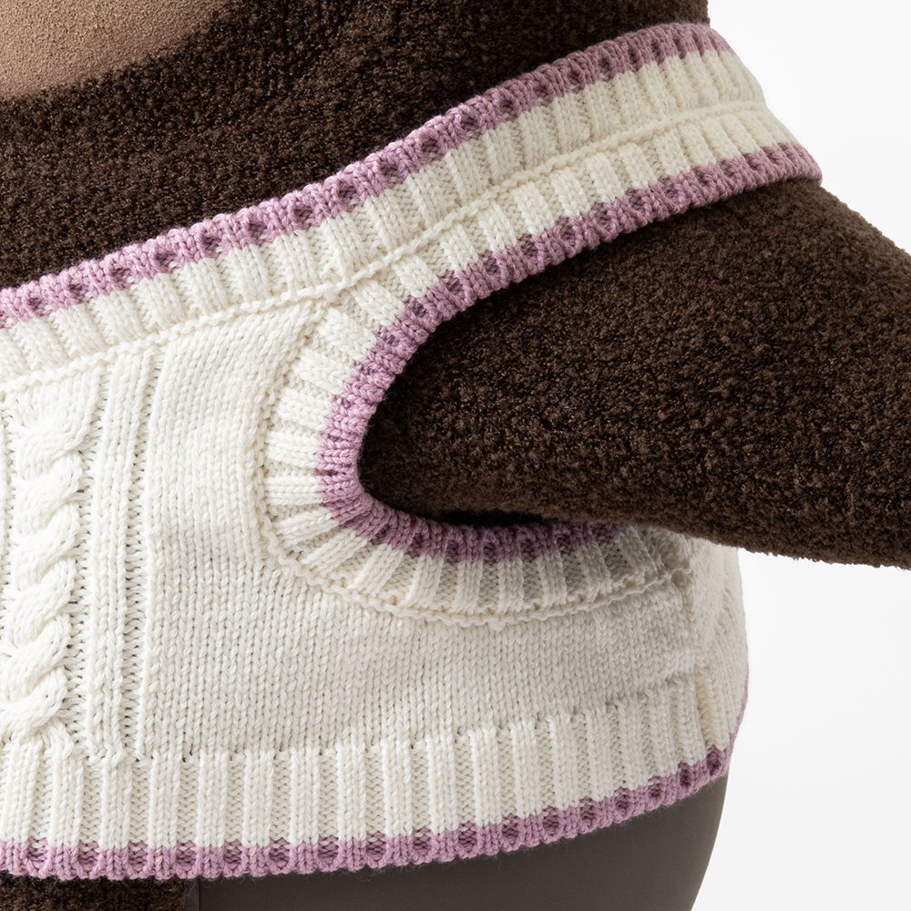 にっとベスト(アーガイル柄：ラベンダー) | LOVOT ウェブストア