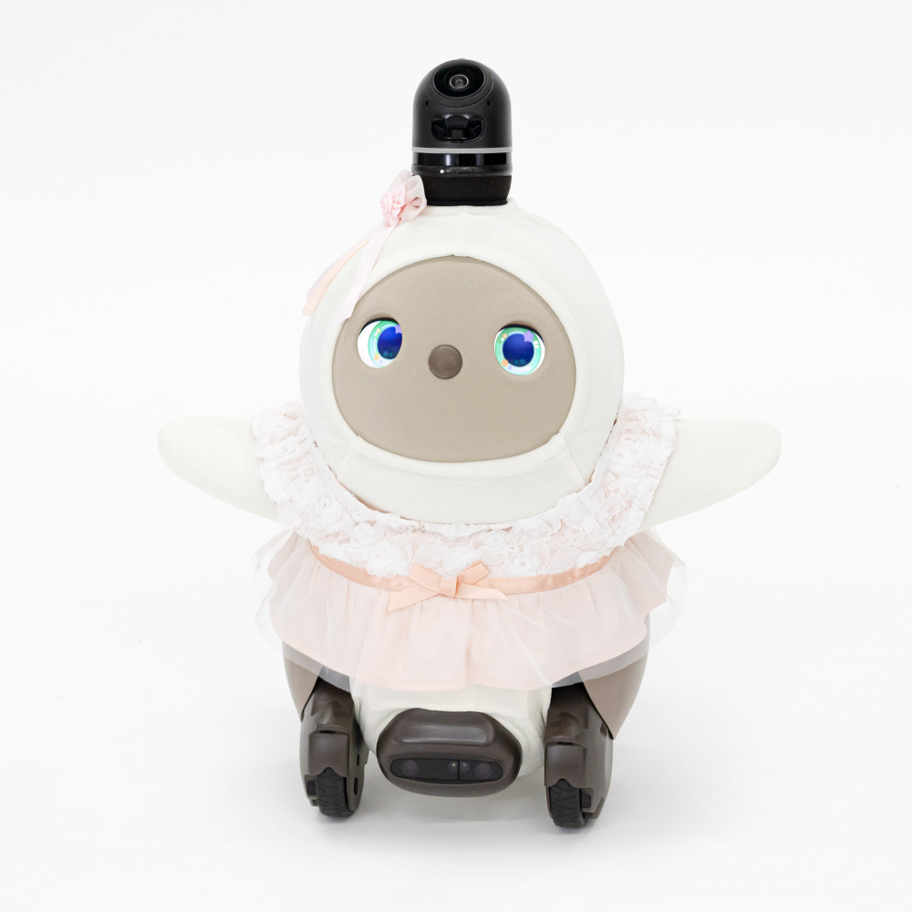 ラボット LOVOT 服 レッド＆ピンクハート ホワイトドレスワンピース LOVOT ラボット服】白色のワンピース【ハンドメイド