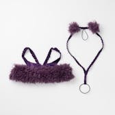 ハロウィン ファー付きドレス(パープル)