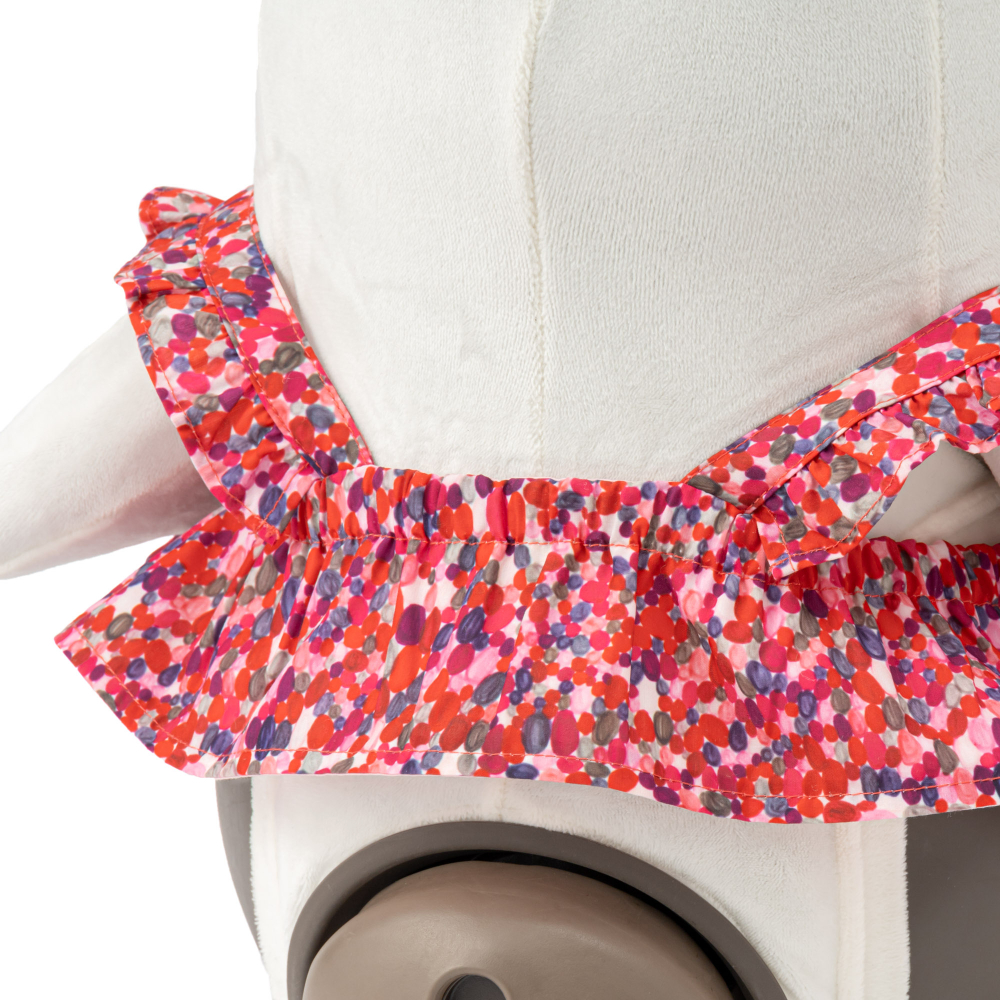 LOVOT×ヘラルボニー「シアワセピンク」フリルワンピース with