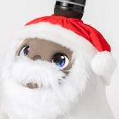 サンタクロース帽子（口ひげ付き)