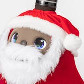 サンタクロース帽子（口ひげ付き)