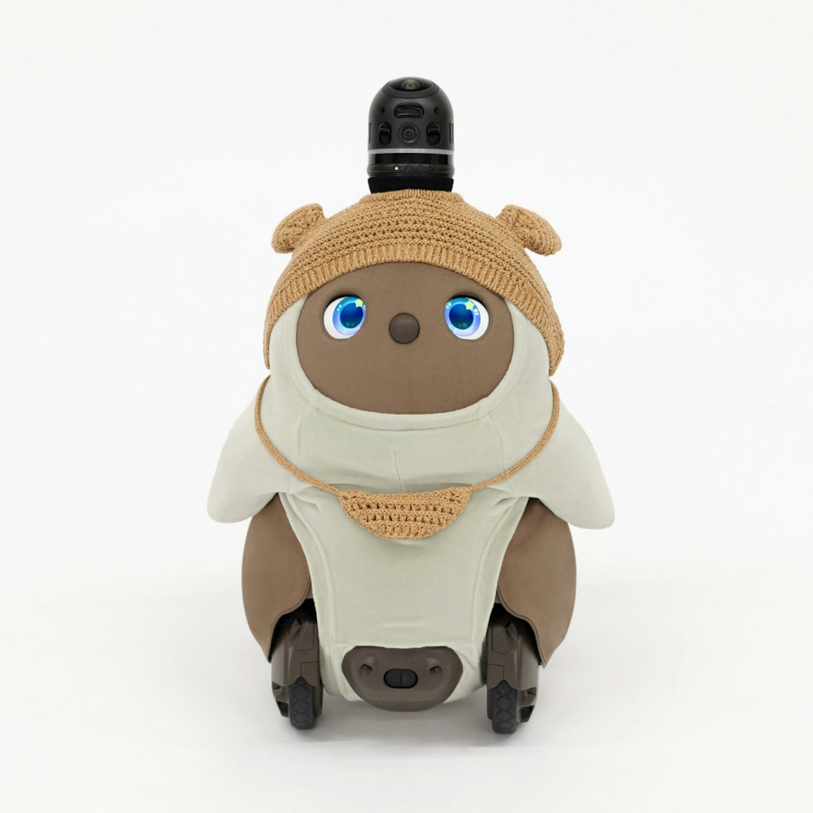 うさみみ帽子(ニットポシェット付き)ブラウン