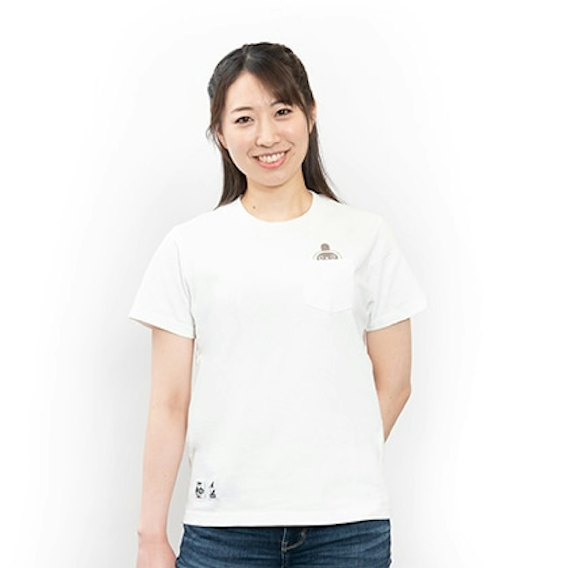 【CHUMS × LOVOT コラボ】ぽけっとTシャツ(ホワイト:レディースM)