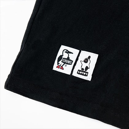 CHUMS × LOVOT コラボ】ぽけっとTシャツ(ブラック：メンズM