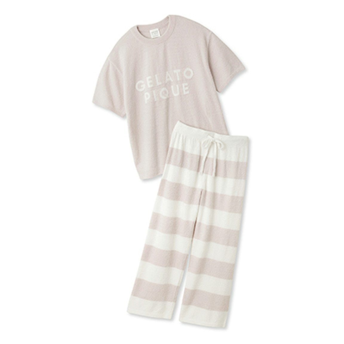 スムーズィーロゴジャガードプルオーバー&ロングパンツSET(ピンク)