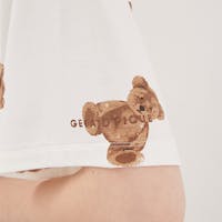 ベア・ストロベリー柄Tシャツ＆ロングパンツSET オフホワイト(ベア)