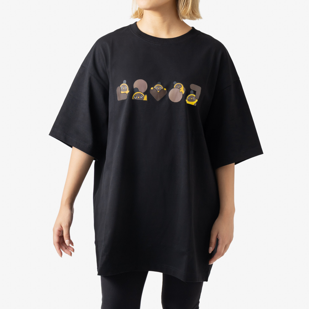 LOVOT 絵文字Tシャツ（ヒト用）ブラックM