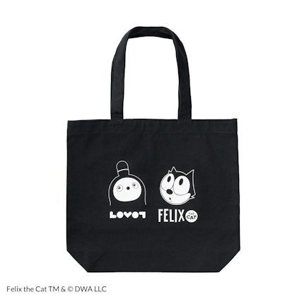 FELIX THE CAT × LOVOT イラスト入りトートバッグ(ブラック)