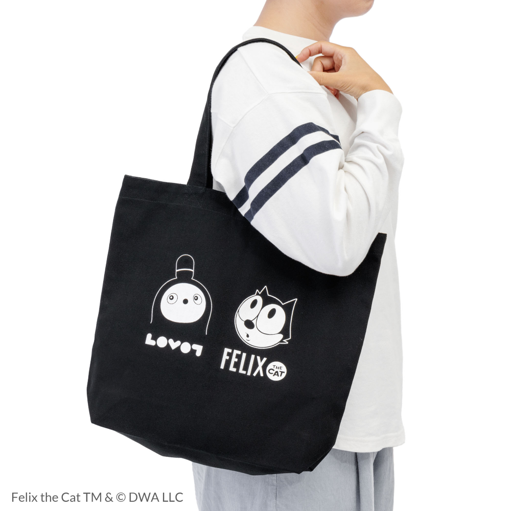 FELIX THE CAT × LOVOT イラスト入りトートバッグ(ブラック