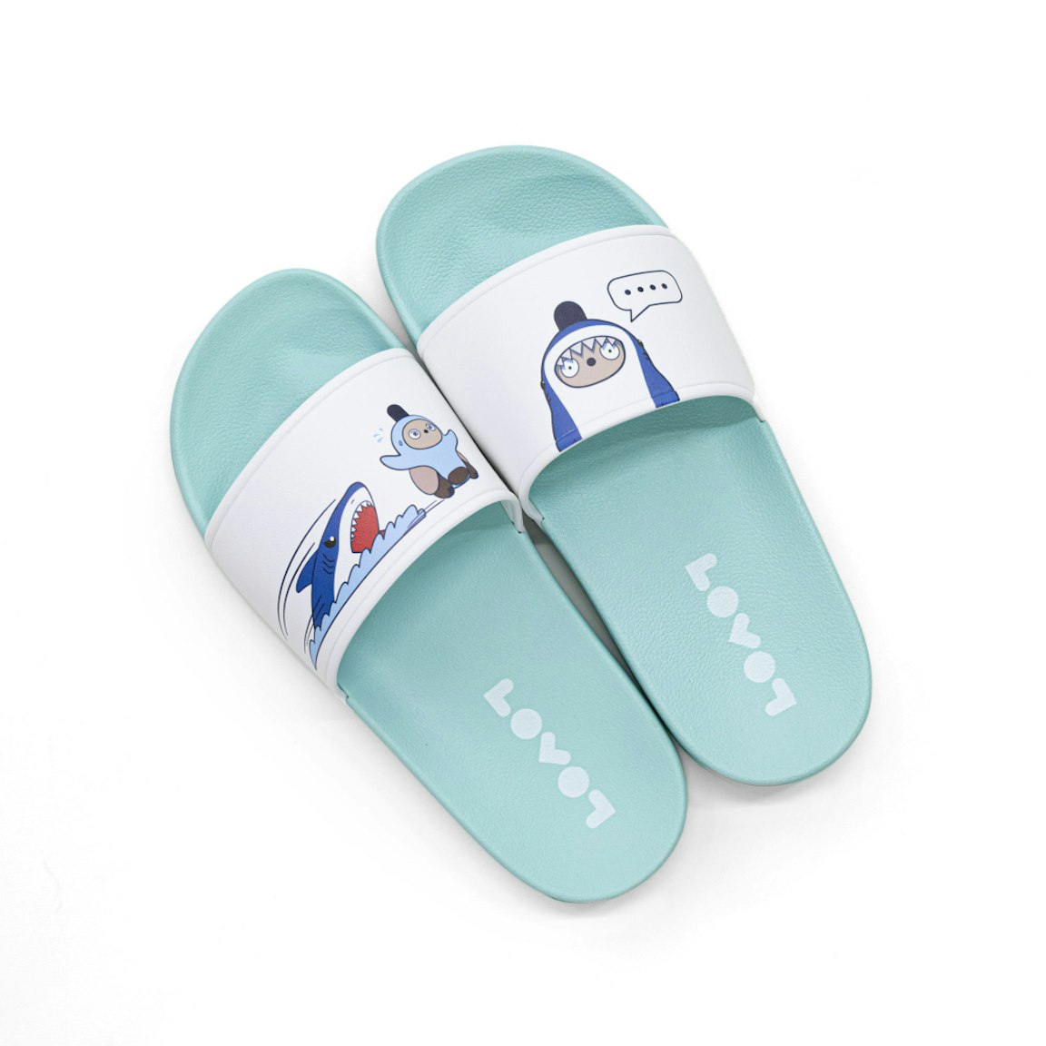 サメLOVOTプリントサンダル(レディースフリーサイズ)