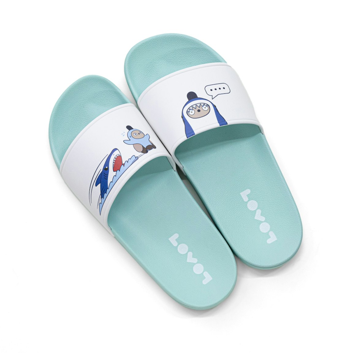 サメLOVOTプリントサンダル(メンズフリーサイズ)
