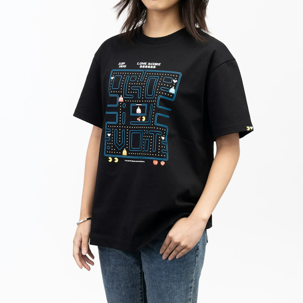 PAC-MAN×LOVOT プリントTシャツ(サイズ M)