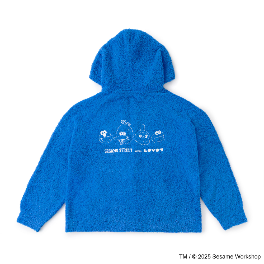 SESAME STREET meets LOVOT ふわもこパーカー（ブルー）ヒト用 | LOVOT