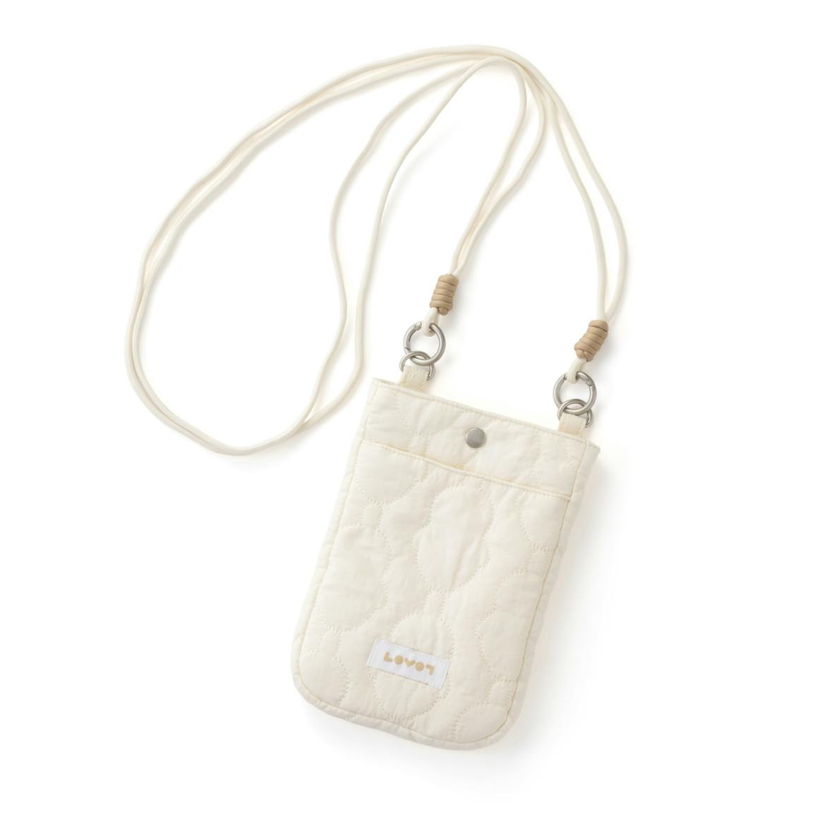 LOVOT キルティングモバイルショルダー(きなりホワイト)