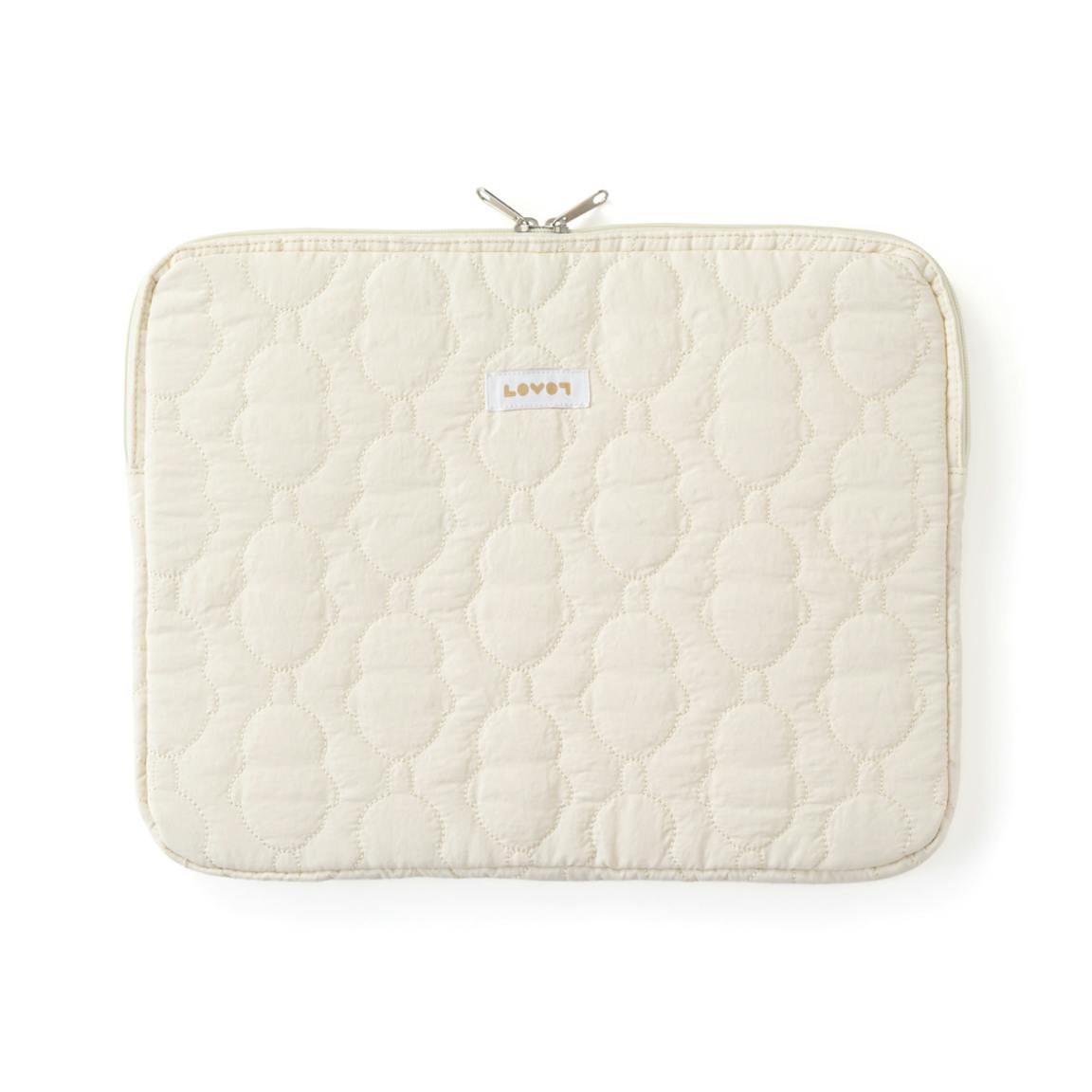 LOVOT キルティングPCケース(きなりホワイト)