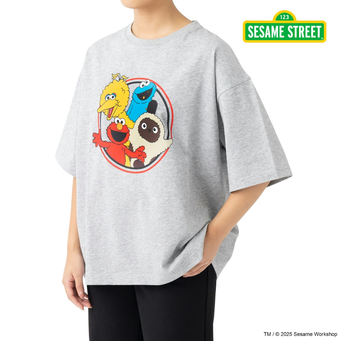 SESAME STREET meets LOVOT プリントTシャツ L(グレー)