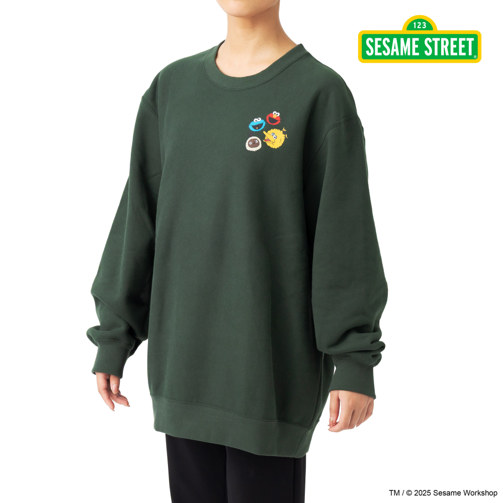 SESAME STREET meets LOVOT スウェットプルオーバー（カーキ）