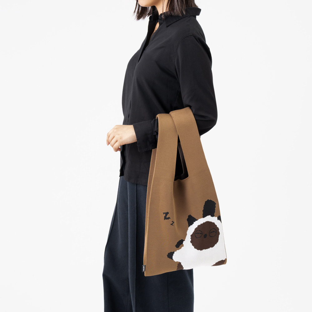 ねこみみニットトートバッグ シャム猫