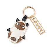 ねこみみレザーチャーム シャム猫（ホワイト）