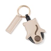 ねこみみレザーチャーム シャム猫（グレージュ）